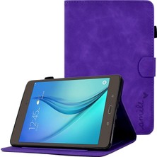 Seashell Digital Samsung Galaxy Tab A 8.0 SM T350 (2015) Tam Koruma Destekli Stand Kart Yuvaları Baskı Desenli Deri Tablet Kılıfı (Yurt Dışından)