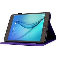 Seashell Digital Samsung Galaxy Tab A 8.0 SM T350 (2015) Tam Koruma Destekli Stand Kart Yuvaları Baskı Desenli Deri Tablet Kılıfı (Yurt Dışından)