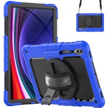 Seashell Digital Samsung Galaxy Tab S9 Ultra (SM X910 X916B X918U) Pc Silikon Kick Stand Pet Ekran Filmi Tablet Kılıfı (Yurt Dışından)