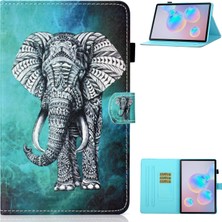 Seashell Digital Samsung Galaxy Tab S7 T870 T875 S8 ELEPHANT Baskı Doku Deri Koruyucu Tablet Kılıfı (Yurt Dışından)