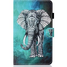 Seashell Digital Samsung Galaxy Tab S7 T870 T875 S8 ELEPHANT Baskı Doku Deri Koruyucu Tablet Kılıfı (Yurt Dışından)