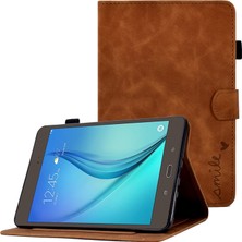 Seashell Digital Samsung Galaxy Tab A 8.0 SM T350 (2015) Tam Koruma Destekli Stand Kartı Yuvaları Baskılı Desenli Deri Tablet Kılıfı (Yurt Dışından)