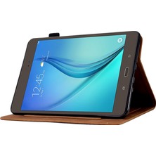 Seashell Digital Samsung Galaxy Tab A 8.0 SM T350 (2015) Tam Koruma Destekli Stand Kartı Yuvaları Baskılı Desenli Deri Tablet Kılıfı (Yurt Dışından)