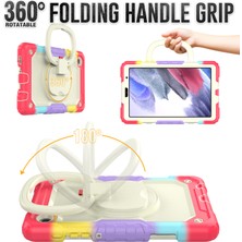 Seashell Digital Samsung Galaxy Tab A7 Lite 8.7 Inç Pc Silikon Koruyucu Anti Drop 360 Derece Dönen Bej kamu sı Tablet Kılıfı (Yurt Dışından)