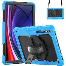 Seashell Digital Samsung Galaxy Tab S9 Ultra (SM X910 X916B X918U) Pc Silikon Kick Stand Pet Ekran Filmi Tablet Kılıfı (Yurt Dışından)