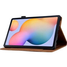 Seashell Digital Samsung Galaxy Tab S6 Lite (2024 2022 (2020) P610 Standlı Deri Kahve Tablet Kılıfı (Yurt Dışından)