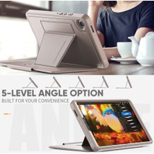 Seashell Digital Darbeye Dayanıklı Tablet Kılıfı Samsung Galaxy Tab A9 SM-X110 X115 Kılıf Kick Standı Kart Tutucu Deri Tablet Kapak-Gül Altın (Yurt Dışından)