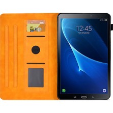 Seashell Digital Samsung Galaxy Tab A 10.1 (T580 T585) Otomatik Uyandırma uyku Anti Düşme Kart Yuvaları standı Deri Tablet Kılıfı (Yurt Dışından)