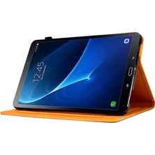 Seashell Digital Samsung Galaxy Tab A 10.1 (T580 T585) Otomatik Uyandırma uyku Anti Düşme Kart Yuvaları standı Deri Tablet Kılıfı (Yurt Dışından)