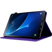 Seashell Digital Samsung Galaxy Tab A 10.1 (T580 T585) Otomatik Uyandırma uyku Anti Düşme Kart Yuvaları standı Deri Tablet Kılıfı (Yurt Dışından)