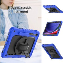 Seashell Digital Samsung Galaxy Tab S9 (X710 X716B X718U) Pc Silikon Kick Stand Anti Drop Pet Ekranlı Film Tablet Kılıfı (Yurt Dışından)