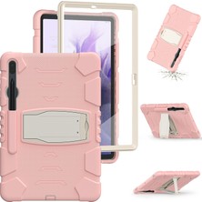 Seashell Digital Kick Stand Çok Açılı Ayarlı Pc Silikon Hibrit Samsung Galaxy Tab S8 s7 Sakura Kalem Tutuculu Tablet Kılıfı (Yurt Dışından)