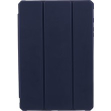 Seashell Digital Samsung Galaxy Tab S6 Lite (2024 2022 (2020) Pu Deri Üç Katlı Stand Şeffaf Arka Tablet Kılıfı (Yurt Dışından)