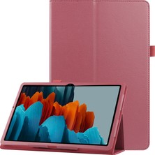 Seashell Digital Litchi Deri Deri Standlı Samsung Galaxy Tab S7 T870 T875 S8 ROSE Tablet Kılıfı (Yurt Dışından)