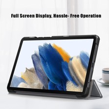 Seashell Digital Samsung Galaxy Tab A9 X115 Pu Deri Üç Katlı Stand Tablet Kılıfı (Yurt Dışından)