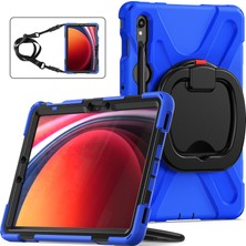 Seashell Digital Samsung Galaxy Tab S9 Fe s9 s8 s7 Pc Silikon Koruyucu Standı Omuz Askılı Sağlam Tablet Kılıfı (Yurt Dışından)