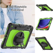 Seashell Digital Samsung Galaxy Tab S9 (X710 X716B X718U) Pc Silikon Kick Stand Anti Drop Pet Ekranlı Film Tablet Kılıfı (Yurt Dışından)