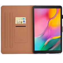 Seashell Digital Samsung Galaxy Tab A 10.1 (2019) T510 T515 Pu Deri Manyetik Toka Kart Yuvaları Ayarlanabilir Stand Tablet Kılıfı (Yurt Dışından)