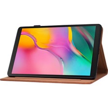 Seashell Digital Samsung Galaxy Tab A 10.1 (2019) T510 T515 Pu Deri Manyetik Toka Kart Yuvaları Ayarlanabilir Stand Tablet Kılıfı (Yurt Dışından)