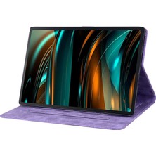 Seashell Digital Samsung Galaxy Tab A9 Pu Deri Çiçek Kedi Baskılı Tablet Kılıfı (Yurt Dışından)