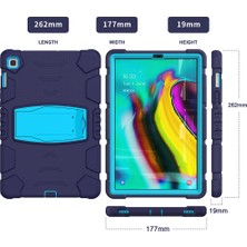 Seashell Digital Samsung Galaxy Tab S5E SM T720 SM T725 LACIVERT Kick Standlı King Kong Serisi Hibrit Tablet Kılıfı (Yurt Dışından)