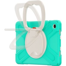 Seashell Digital Samsung Galaxy Tab A9 Case Pc Silikon Dönen Kickstand Nane Tablet Kılıfı (Yurt Dışından)