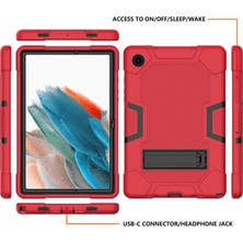 Seashell Digital Samsung Galaxy Tab A8 10.5 (2021 2022) Kontrast Pc Silikon Kick Stand Koruyucu Tablet Kılıfı (Yurt Dışından)