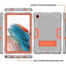 Seashell Digital Samsung Galaxy Tab A8 10.5 (2021 2022) Kontrast Pc Silikon Kick Stand Koruyucu Tablet Kılıfı (Yurt Dışından)