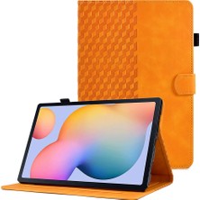 Seashell Digital Samsung Galaxy Tab S6 Lite (2024 2022 2020) SM P610 615 Deri Desenli Baskılı Stand Haki Tablet Kılıfı (Yurt Dışından)