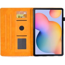 Seashell Digital Samsung Galaxy Tab S6 Lite (2024 2022 2020) SM P610 615 Deri Desenli Baskılı Stand Haki Tablet Kılıfı (Yurt Dışından)