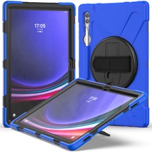 Seashell Digital Samsung Galaxy Tab S9 Ultra X910 S8 Ultra X900 X906 Pc Silikon Kick Stand El Bandı Tablet Kılıfı (Yurt Dışından)