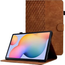 Seashell Digital Samsung Galaxy Tab S6 Lite (2024 2022 2020) SM P610 615 Deri Desenli Baskılı Stand Tablet Kılıfı (Yurt Dışından)