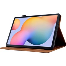 Seashell Digital Samsung Galaxy Tab S6 Lite (2024 2022 2020) SM P610 615 Deri Desenli Baskılı Stand Tablet Kılıfı (Yurt Dışından)