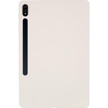 Seashell Digital Samsung Galaxy Tab S8 tab S7 Fe tab S7 Cilt Dostu Dokunmatik Yumuşak Tpu Bej Tablet Kılıfı (Yurt Dışından)