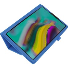 Seashell Digital Samsung Galaxy Tab A 10.1 (2019) Litchi Texture Deri Çizilmeye Dayanıklı Çift Katlı Standlı Elastik Askılı Flip Tablet Kılıfı (Yurt Dışından)