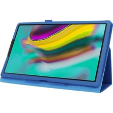 Seashell Digital Samsung Galaxy Tab A 10.1 (2019) Litchi Texture Deri Çizilmeye Dayanıklı Çift Katlı Standlı Elastik Askılı Flip Tablet Kılıfı (Yurt Dışından)