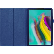 Seashell Digital Samsung Galaxy Tab A 10.1 (2019) Litchi Texture Deri Çizilmeye Dayanıklı Çift Katlı Stand Elastik Askılı Flip Tablet Kılıfı (Yurt Dışından)