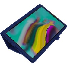 Seashell Digital Samsung Galaxy Tab A 10.1 (2019) Litchi Texture Deri Çizilmeye Dayanıklı Çift Katlı Stand Elastik Askılı Flip Tablet Kılıfı (Yurt Dışından)