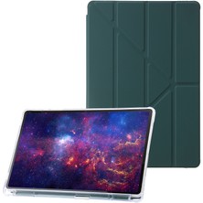 Seashell Digital Samsung Galaxy Tab S9 Origami Üç Katlı Stand Pu Deri Akrilik Tpu Otomatik Uyandırma uyku Gece Yarısı Tablet Kılıfı (Yurt Dışından)