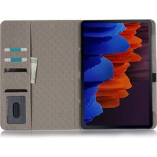 Seashell Digital Samsung Galaxy Tab S7 tab S8 11 Inç Harita Desenli Deri Otomatik Uyandırma uyku Cüzdan Standı Kalem Yuvalı Kahve Tablet Kılıfı (Yurt Dışından)