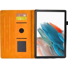 Seashell Digital Samsung Galaxy Tab A8 10.5 Koruyucu Dikiş Baskılı Düşme Önleyici Otomatik Uyandırma uyku Kart Yuvaları stand Haki Tablet Kılıfı (Yurt Dışından)