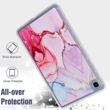 Seashell Digital Samsung Galaxy Tab A7 Lite 8.7 Inç T220 T225 Mermer Desen Baskı Tpu Yumuşak Cilt Koruyucu Tablet Kılıfı (Yurt Dışından)