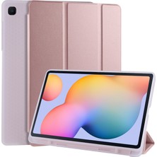 Seashell Digital Samsung Galaxy Tab S6 Lite (2020 2022 2024) Üç Katlı Standlı Deri Akıllı Kalem Yuvası Tablet Kılıfı (Yurt Dışından)