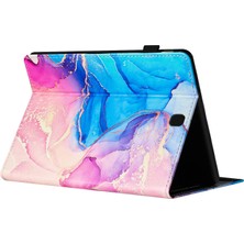 Seashell Digital Samsung Galaxy Tab A 8.0 SM T350 (2015) Kart Yuvaları Akıllı Mermer Deri Tablet Kılıfı (Yurt Dışından)