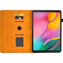 Seashell Digital Samsung Galaxy Tab A 10.1 (2019) T510 T515 Pu Deri Dikiş Hattı Standı Otomatik Uyandırma uyku Özelliği Çizilmez Tablet Kılıfı (Yurt Dışından)