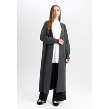 DeFacto Regular Fit Basic Düz Uzun Triko Hırka D4367AX24WN