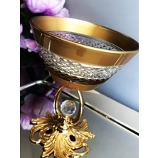 Vega Serisi Gold Metal Ayaklı Lüks Cam Kase 345 cc - Magnolya ve Dondurmalık