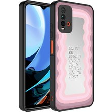 noktaks - Xiaomi Redmi Note 9 4G - Kılıf Aynalı Desenli Kamera Korumalı Parlak Mirror Kapak - Kalp