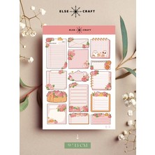 Else Craft Çay Saati Sticker - Çs-3 - Ajanda Planlayıcı Bullet Journal Için Uygundur