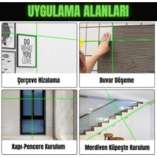 Çizgi Hizalama 360° 12 Köşe Otomatik Hizalamalı Lazer Metre Hizalama Yeşil Çizgili Lazer Hizalama T